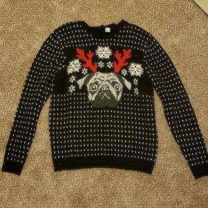 H&M pug Christmas sweater
